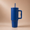 YUFUFUL SipAura™ Insulated Travel Tumbler with Handle & Straw | Arctic Blue | 1200ml