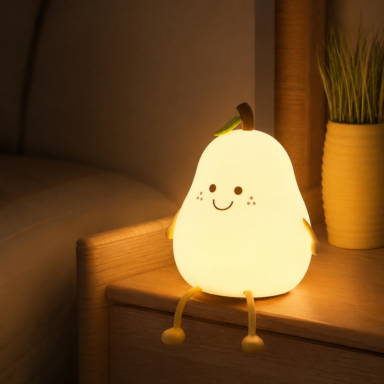 YUFUFUL Lamp Pear Mood Light Silicone Night Lamp - YUFUFUL