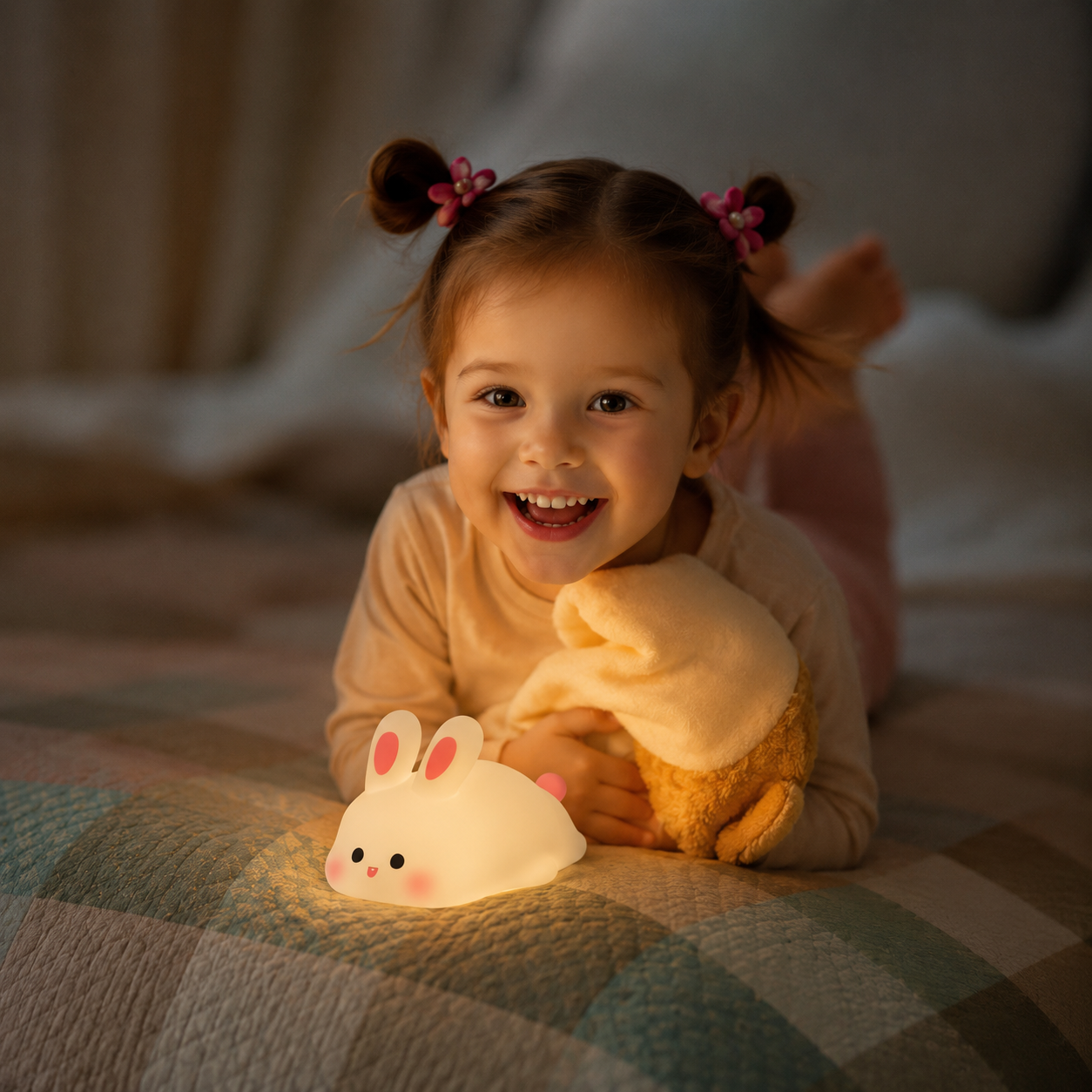 YUFUFUL Lamp Cute Bunny Silicone LED 2 W Night Lamp - Yufuful