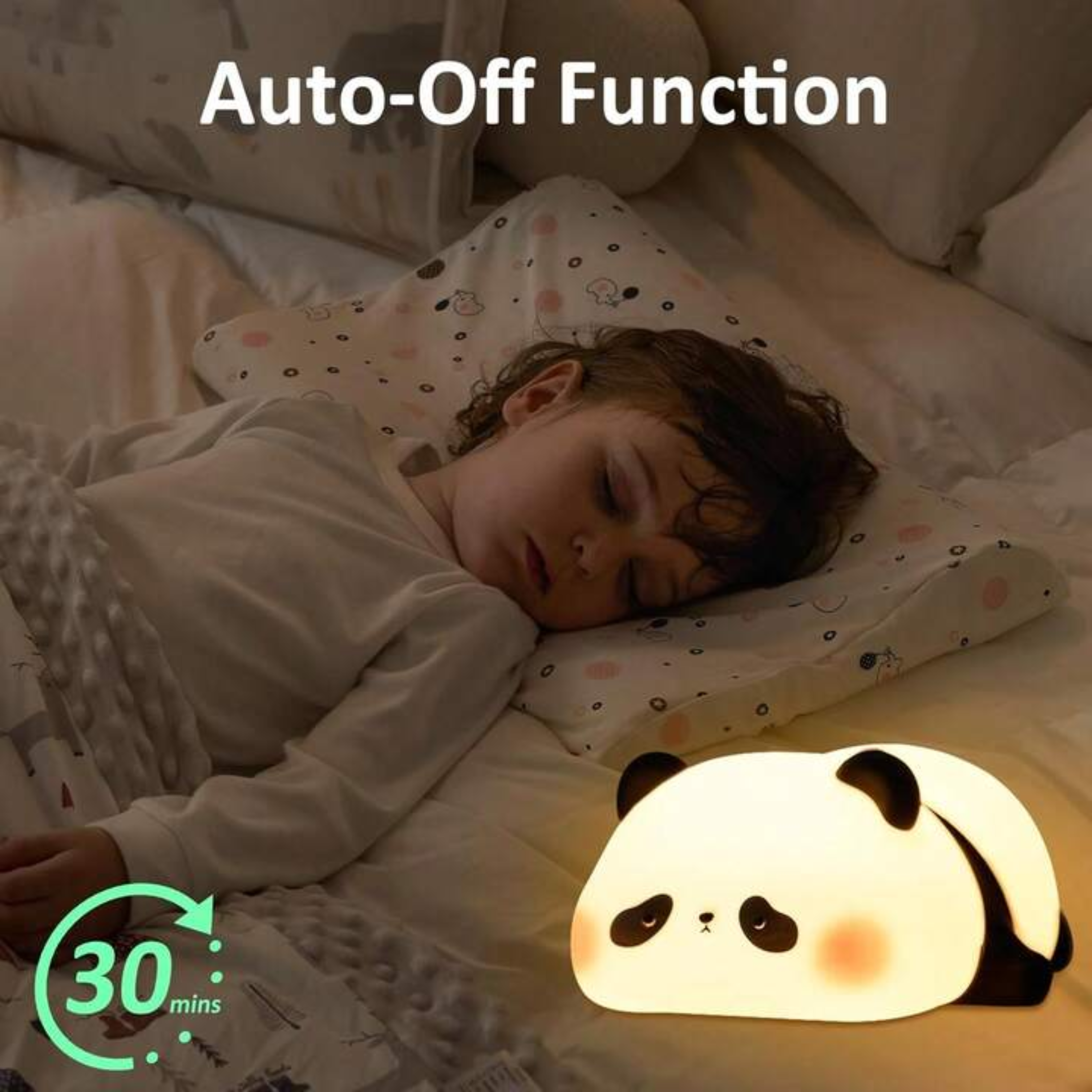 YUFUFUL  Lamp Sleepy Panda Rechargeable Night Lamp - YUFUFUL