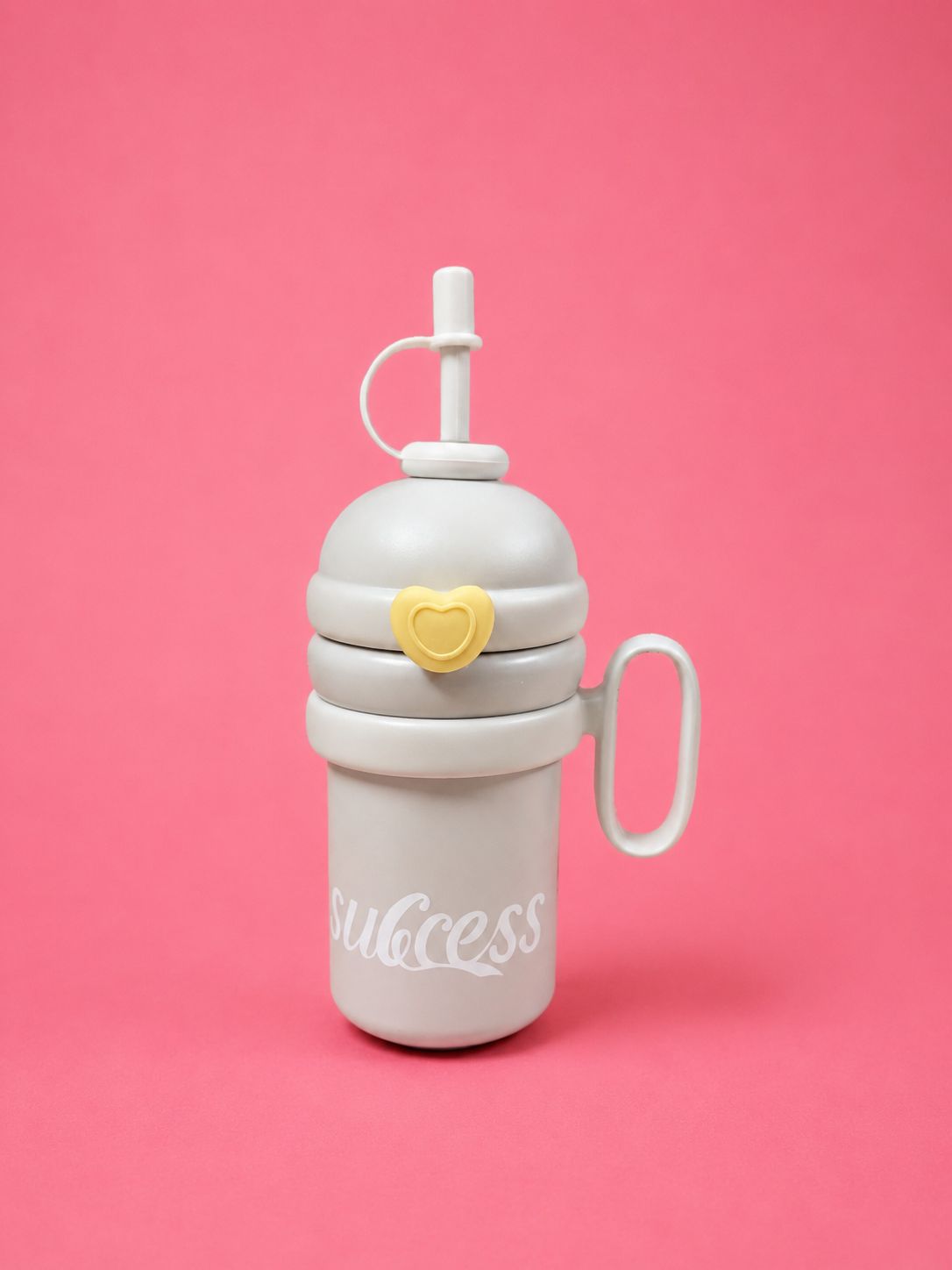 YUFUFUL SweetSip™ Insulated Kids Bottle with Straw & Handle | Storm Grey | 700ml