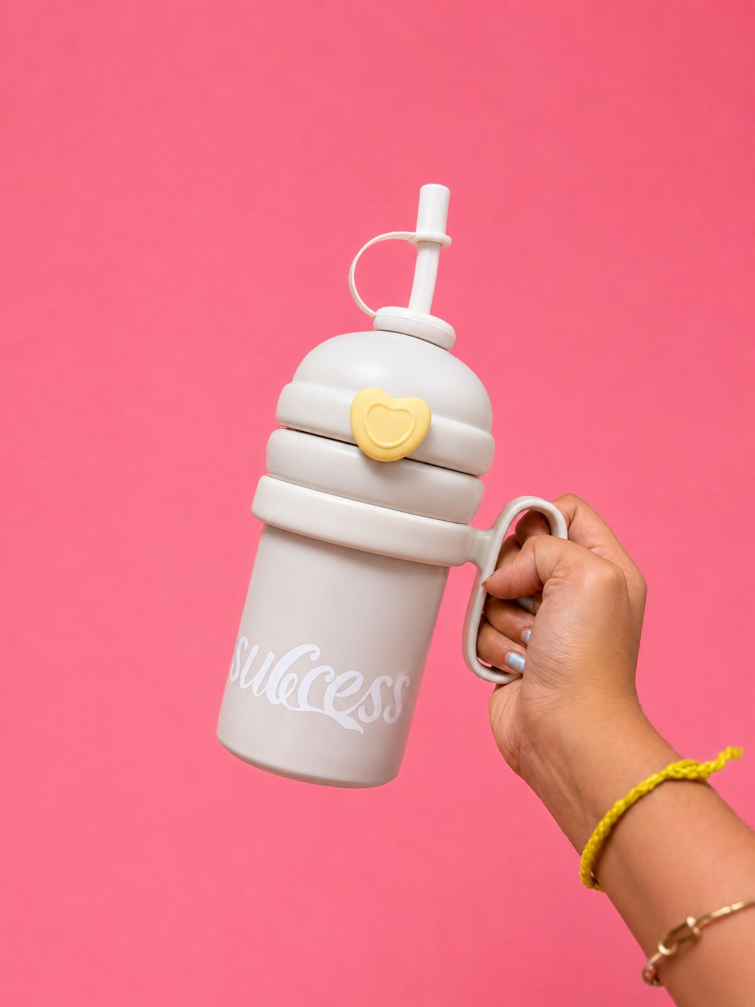 YUFUFUL SweetSip™ Insulated Kids Bottle with Straw & Handle | Storm Grey | 700ml