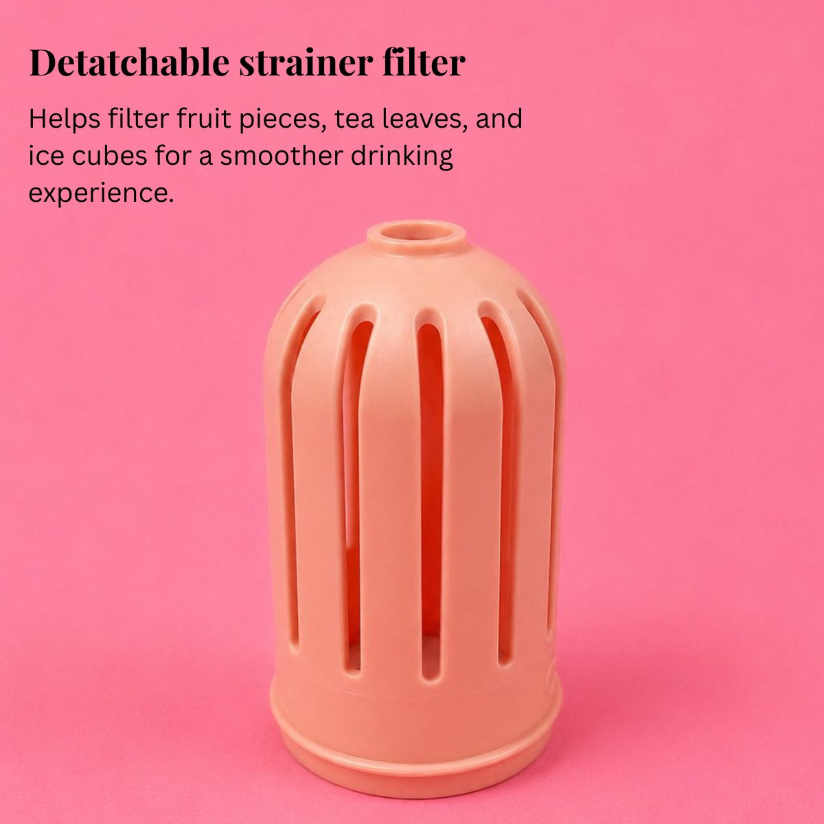 YUFUFUL SweetSip™ Insulated Kids Bottle with Straw & Handle | Peach Macaron | 700ml