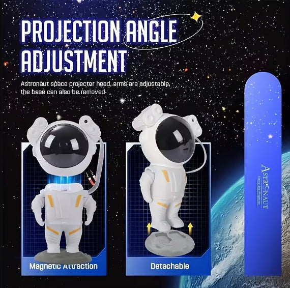 Astronaut Galaxy Star Projector Night Light | 8 Nebula Effects | Adjustable Projection Angle | Remote Control & Timer | LED Starry Sky Projector Lamp for Bedroom, Kids, Gaming & Home Decor