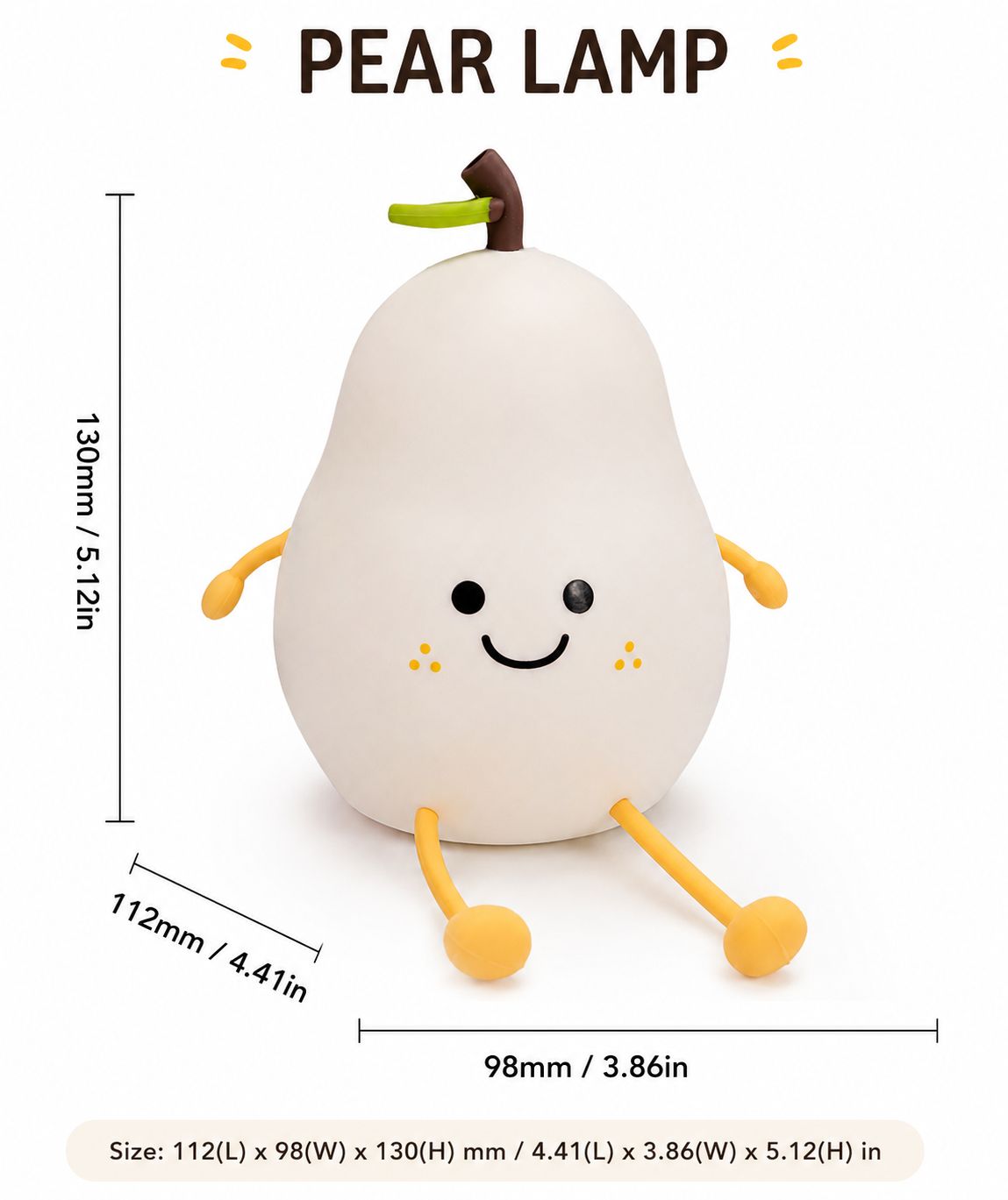YUFUFUL Lamp Pear Mood Light Silicone Night Lamp - YUFUFUL