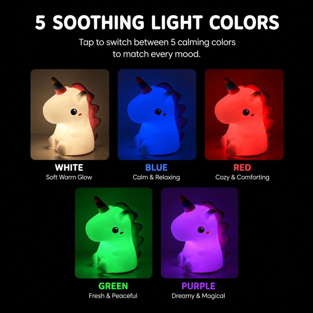 YUFUFUL Lamp CUTE UNICORN NIGHT LAMP Night Lamp - YUFUFUL