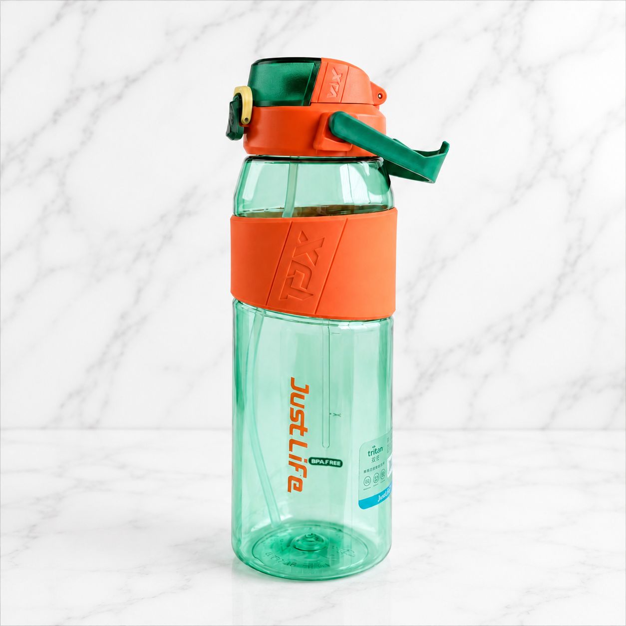YUFUFUL Sports Sipper Water Bottle with Straw | Safari | BPA Free Tritan Bottle | Leakproof Flip Top Lid | Office, School & Gym | 1800ml- YUFUFUL