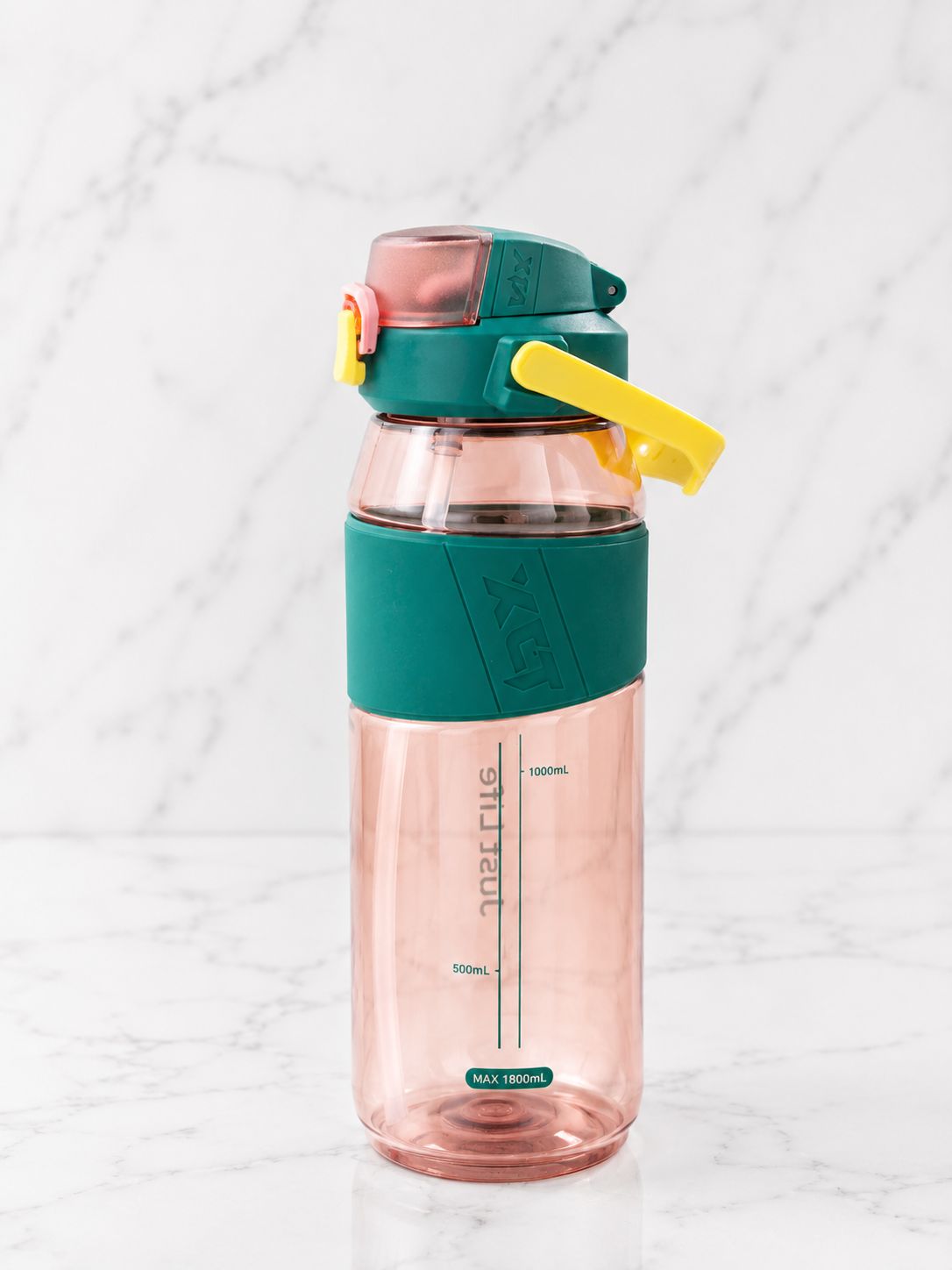 YUFUFUL Sports Sipper Water Bottle with Straw | Forest | BPA Free Tritan Bottle | Leakproof Flip Top Lid | Office, School & Gym | 1800ml- YUFUFUL