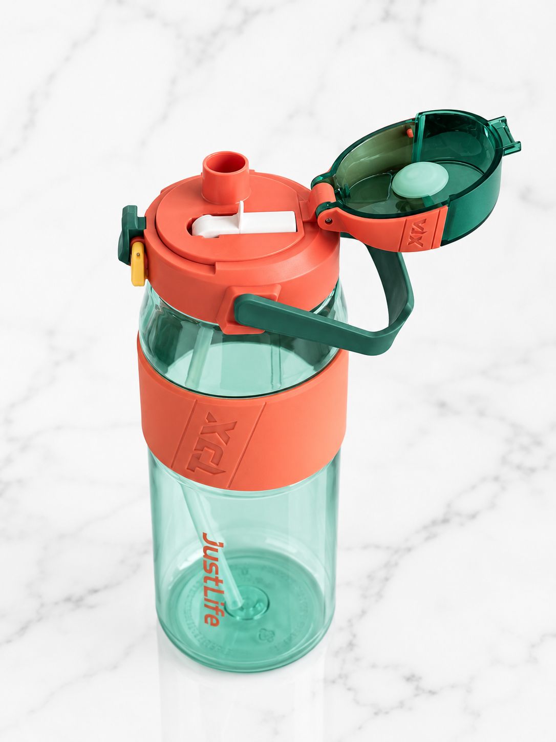 YUFUFUL Sports Sipper Water Bottle with Straw | Safari | BPA Free Tritan Bottle | Leakproof Flip Top Lid | Office, School & Gym | 1800ml- YUFUFUL