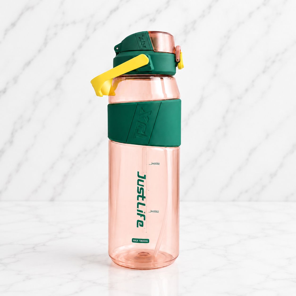 YUFUFUL Sports Sipper Water Bottle with Straw | Forest | BPA Free Tritan Bottle | Leakproof Flip Top Lid | Office, School & Gym | 1800ml- YUFUFUL