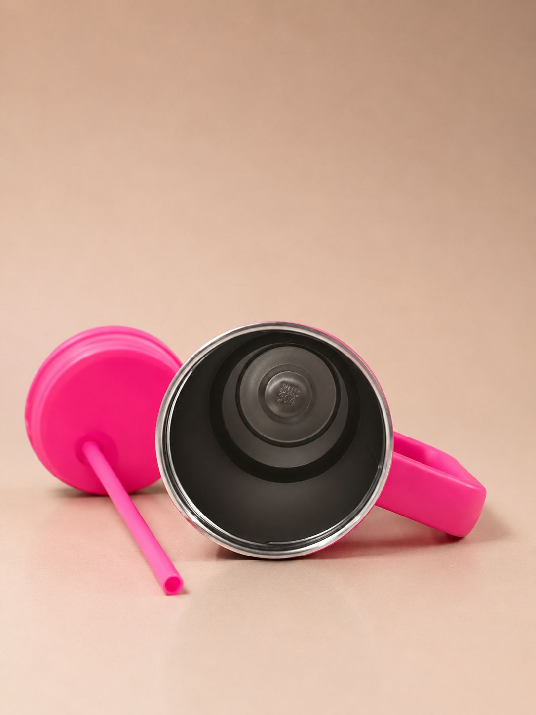YUFUFUL SipAura™ Insulated Travel Tumbler with Handle & Straw | Flamingo Pink | 1200ml