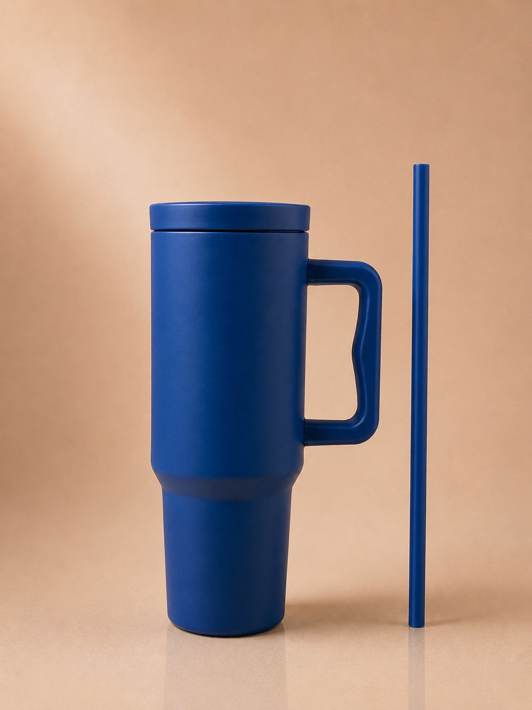 YUFUFUL SipAura™ Insulated Travel Tumbler with Handle & Straw | Arctic Blue | 1200ml