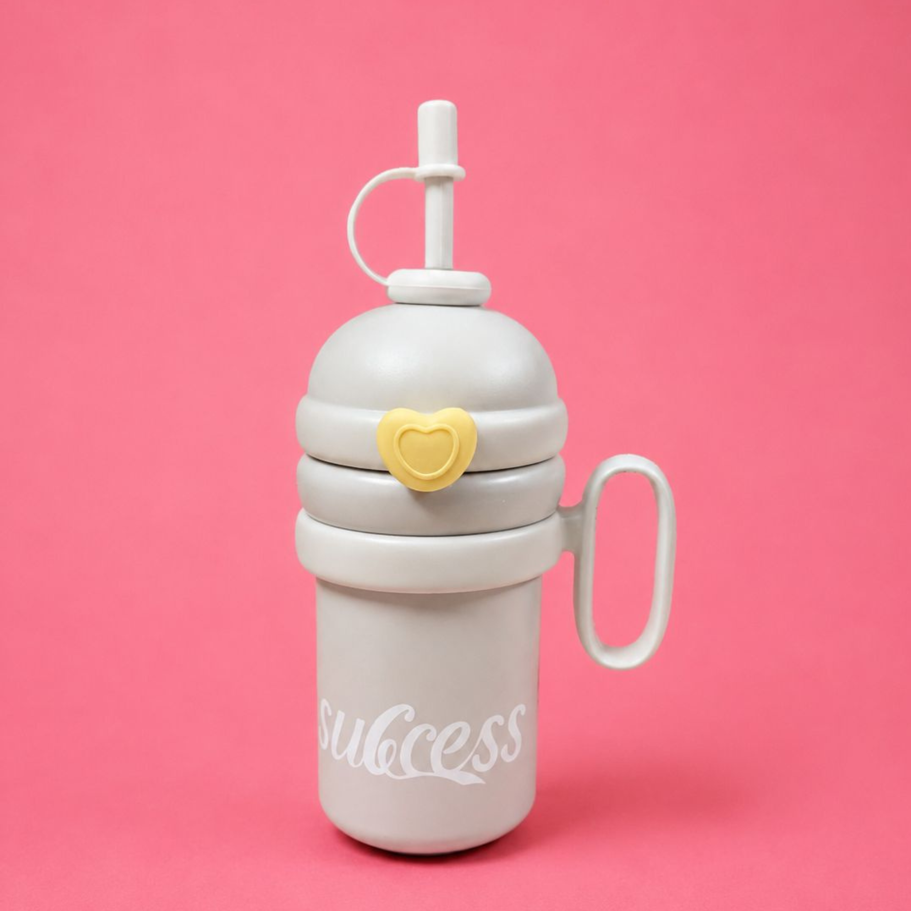 YUFUFUL SweetSip™ Insulated Kids Bottle with Straw & Handle | Storm Grey | 700ml